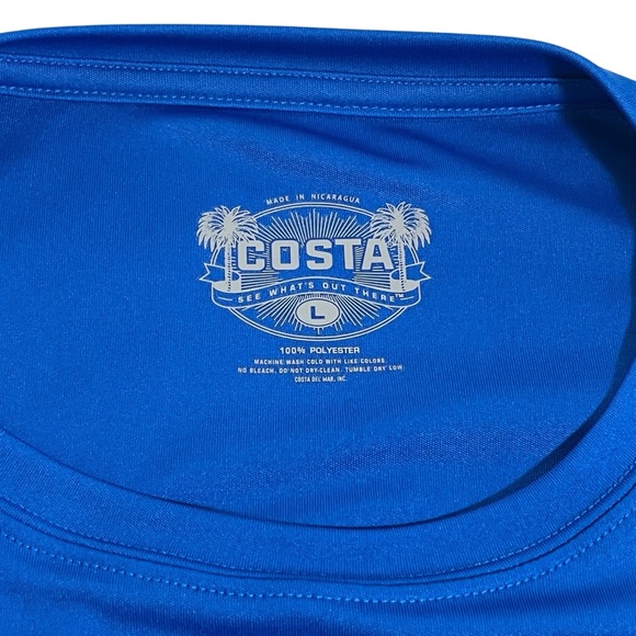 COSTA Del Mar Men's Performance Long Sleeve Crewneck T-Shirt Blue Large … - Picture 7 of 8